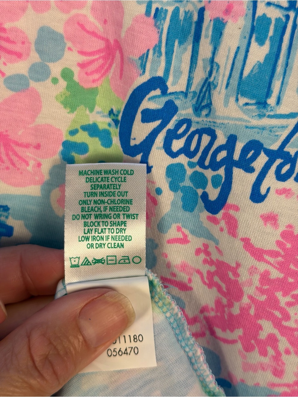 Lilly Pulitzer Lilly Loves DC Kristen Swing Dress Small Blue & Pink - Picture 8 of 9